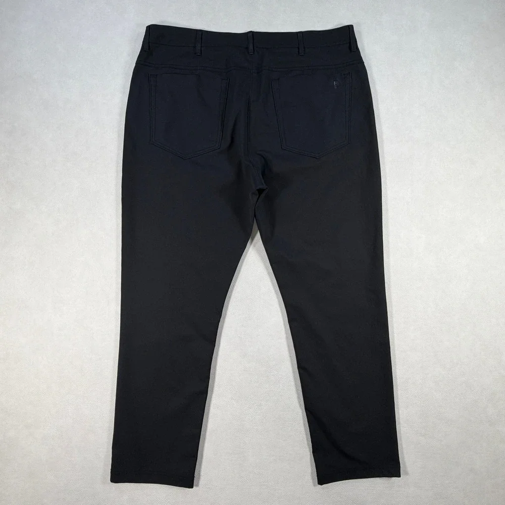 Public Rec Mens Workday Pants Black 36x30 Tapered Stretch Golf Commuter Chino
